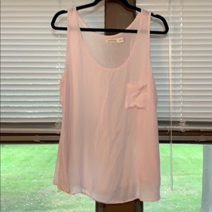Light pink tank top with pocket